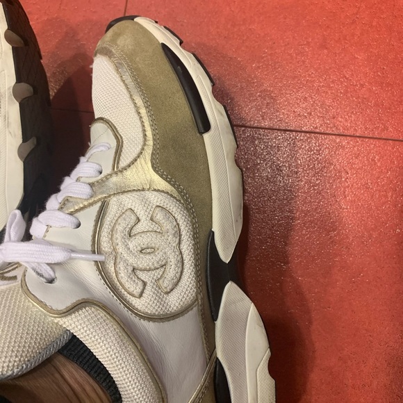Epic combo interlocking CHANEL cruise neutral tone  sneakers shoes - Picture 9 of 11